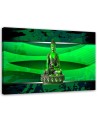 Canvas prints abstract on canvas - Buddha on green background | FEEBY