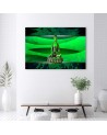 Canvas prints abstract on canvas - Buddha on green background | FEEBY