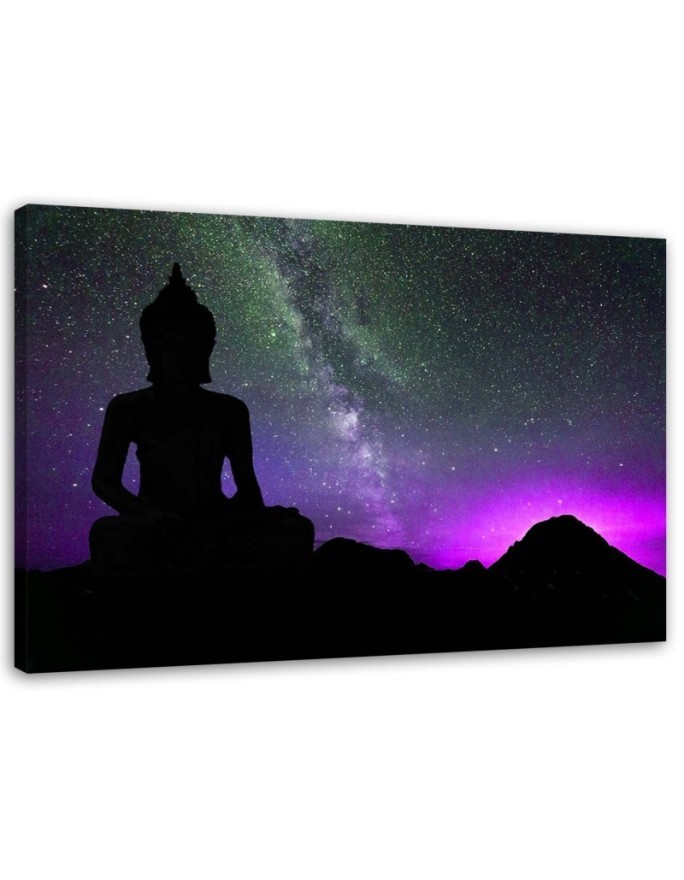 Modern wall art paintings - Buddha and aurora borealis | FEEBY