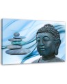 Wall art paintings - Buddha head and blue stones | FEEBY