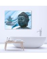 Wall art paintings - Buddha head and blue stones | FEEBY