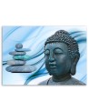 Wall art paintings - Buddha head and blue stones | FEEBY
