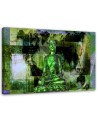 Wall art paintings - Buddha and abstract green background | FEEBY