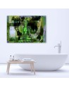 Wall art paintings - Buddha and abstract green background | FEEBY
