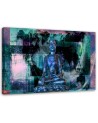 Buddha and abstract background blue - Wall Canvas prints | FEEBY
