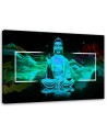 Figure of a meditating Buddha blue - Canvas prints for the living room | FEEBY