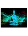 Figure of a meditating Buddha blue - Canvas prints for the living room | FEEBY