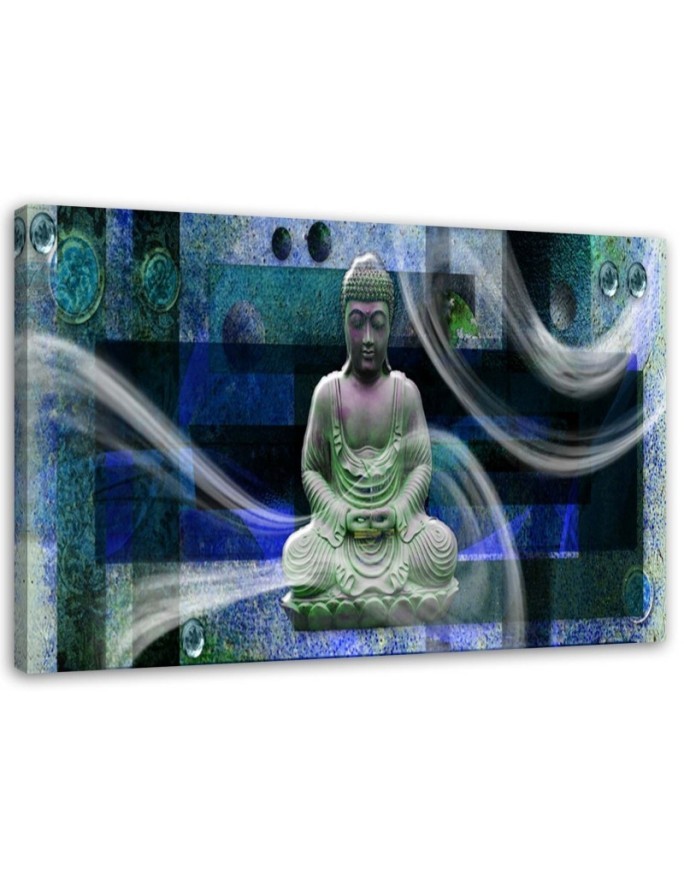 Buddha statue - Abstract painting on canvas | FEEBY