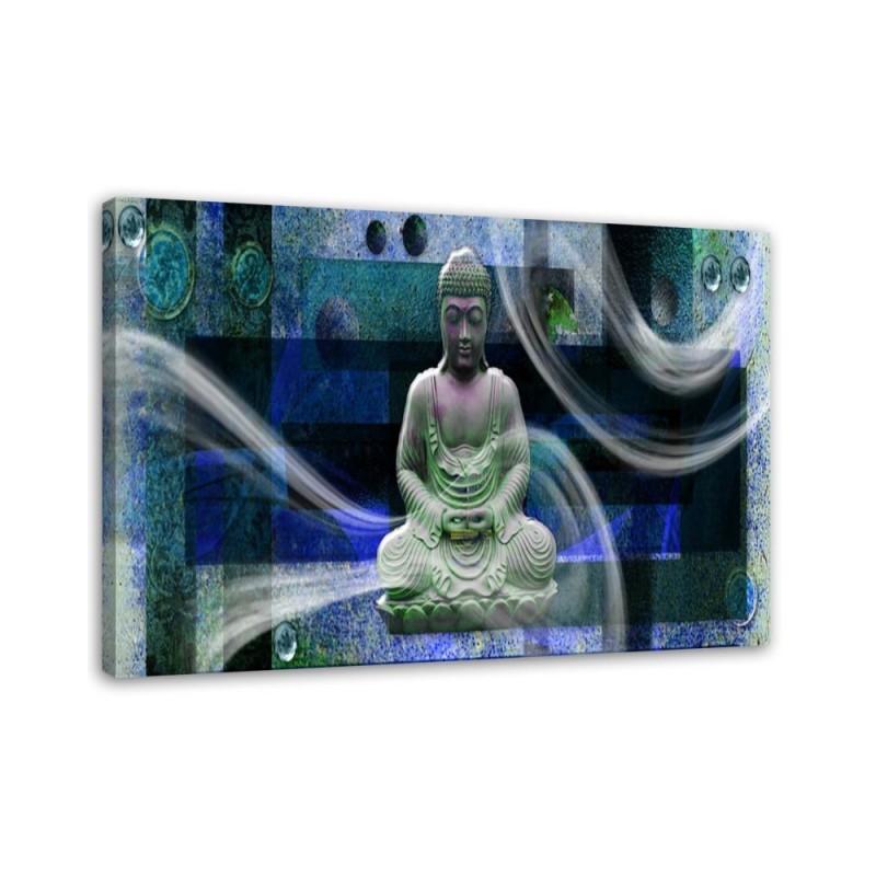 Buddha statue - Abstract painting on canvas | FEEBY