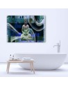 Buddha statue - Abstract painting on canvas | FEEBY