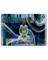 Buddha statue - Abstract painting on canvas | FEEBY