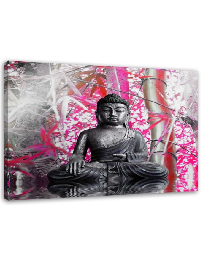 Canvas print Buddha and bamboo