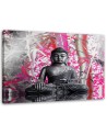 Wall art painting abstract on canvas - Buddha and bamboos | FEEBY
