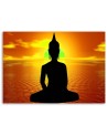 Painting abstract on canvas - Buddha meditation sunrise | FEEBY