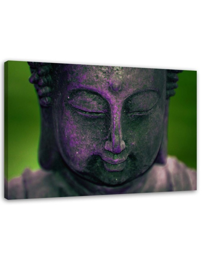 Canvas prints with zen motif - Violet head of the Zen Buddha | FEEBY