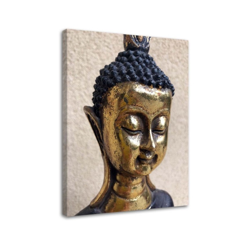 Zen Buddhism Canvas prints - Golden Zen Buddha spa | FEEBY