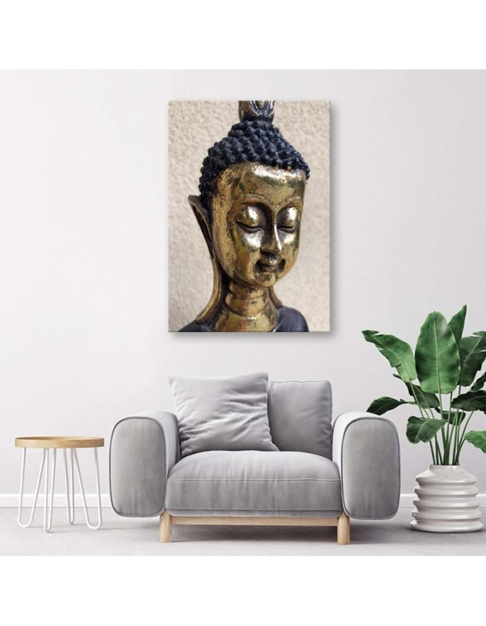Zen Buddhism Canvas prints - Golden Zen Buddha spa | FEEBY