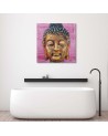 Canvas prints zen Buddhism - Buddha on pink background | FEEBY