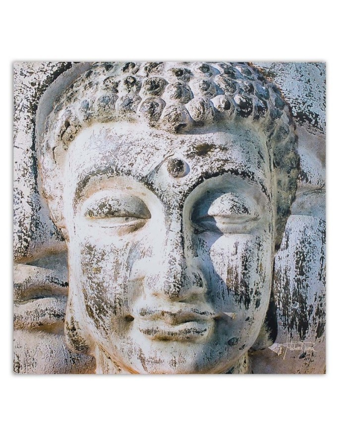 Zen Buddhism Canvas paintings - Grey Buddha | FEEBY