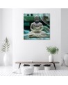 Modern wall paintings - Sitting buddha Green | FEEBY