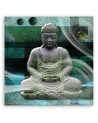 Modern wall paintings - Sitting buddha Green | FEEBY