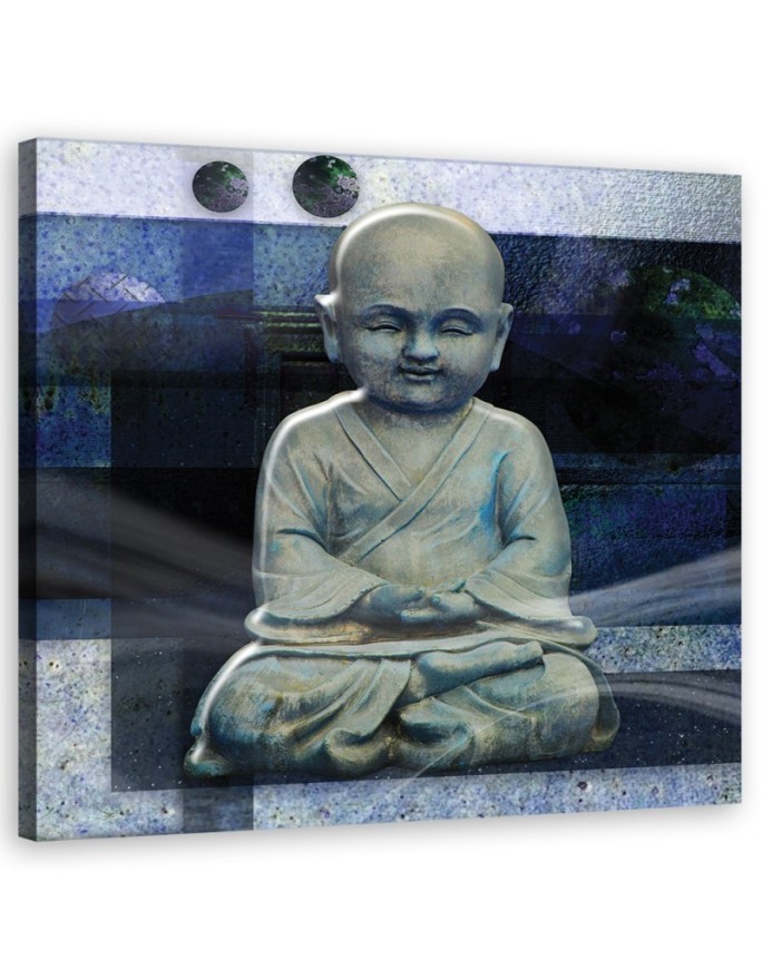 Modern wall paintings - Meditation Buddha Blue | FEEBY
