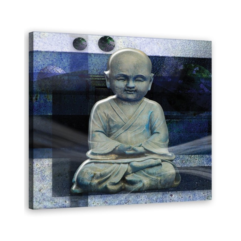 Modern wall paintings - Meditation Buddha Blue | FEEBY
