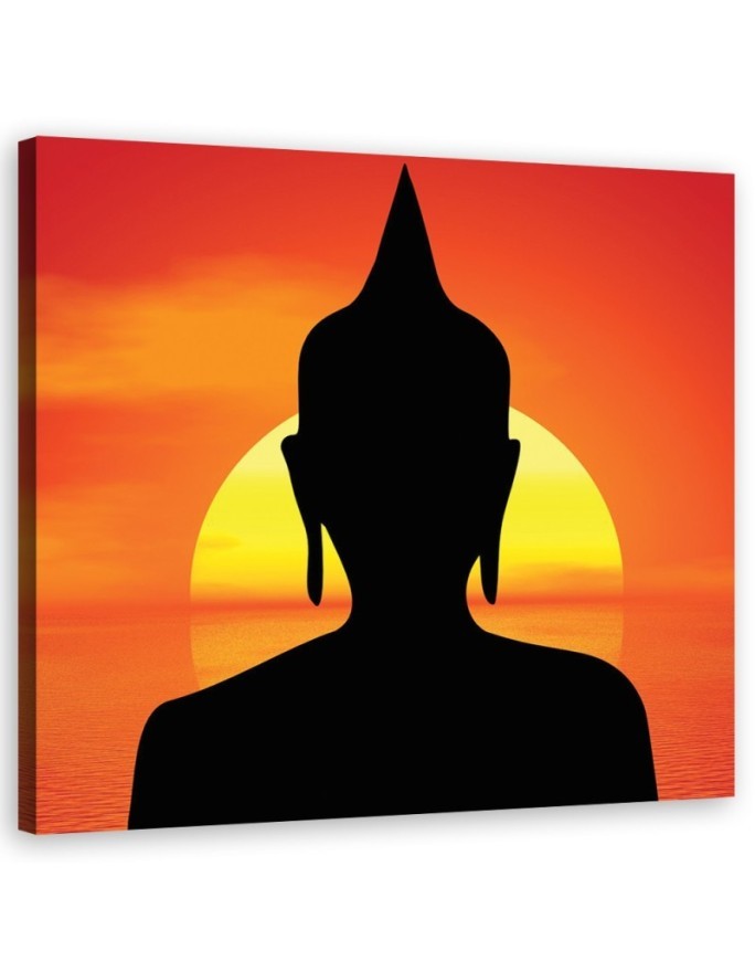 Buddha sunset - Modern paintings for living room | FEEBY