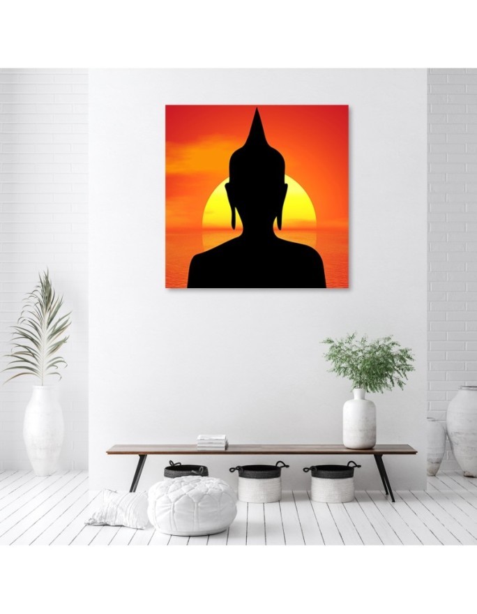 Buddha sunset - Modern paintings for living room | FEEBY