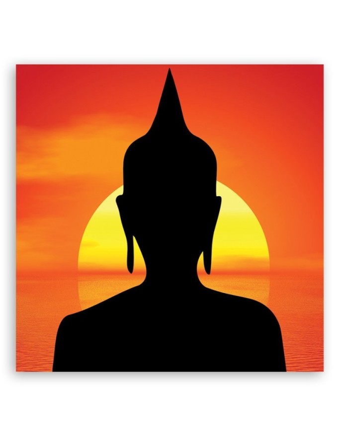 Buddha sunset - Modern paintings for living room | FEEBY
