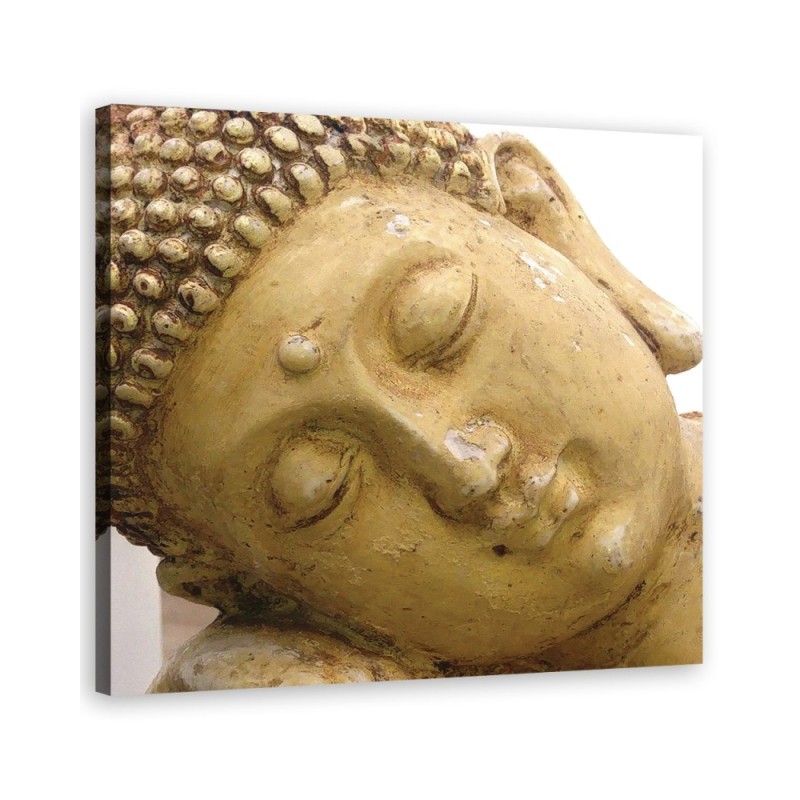 Buddha head Beige - Abstract Canvas painting on canvas | FEEBY