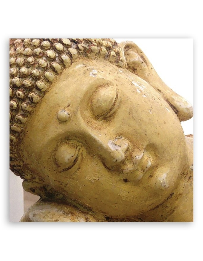 Buddha head Beige - Abstract Canvas painting on canvas | FEEBY