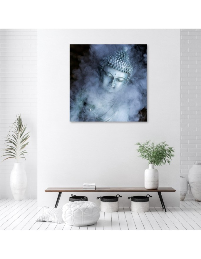 Buddha in the mist - Abstract painting on canvas. High quality | FEEBY