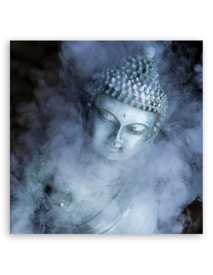 Buddha in the mist - Abstract painting on canvas. High quality | FEEBY