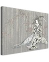 Traditional Japanese geisha - Abstract painting on canvas | FEEBY