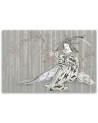 Traditional Japanese geisha - Abstract painting on canvas | FEEBY