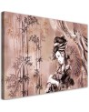 Geisha and bamboos - Abstract painting on canvas | FEEBY