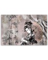 Canvas prints for living room - Geisha and bamboos | FEEBY