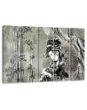 5 Piece Canvas print for living room - Geisha and bamboos | FEEBY