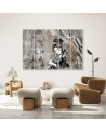 Modern painting for bedroom - Geisha and bamboos | FEEBY