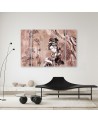 Modern painting for bedroom - Geisha and bamboos | FEEBY