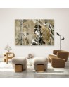 Modern painting for bedroom - Geisha and bamboos | FEEBY