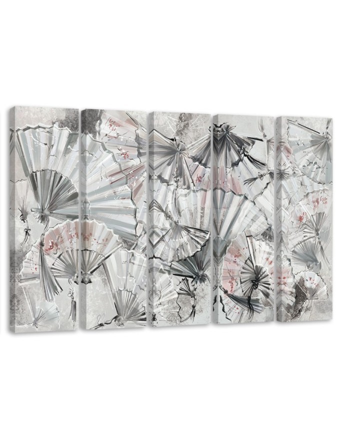 Bedroom canvas painting - Japanese fans | FEEBY