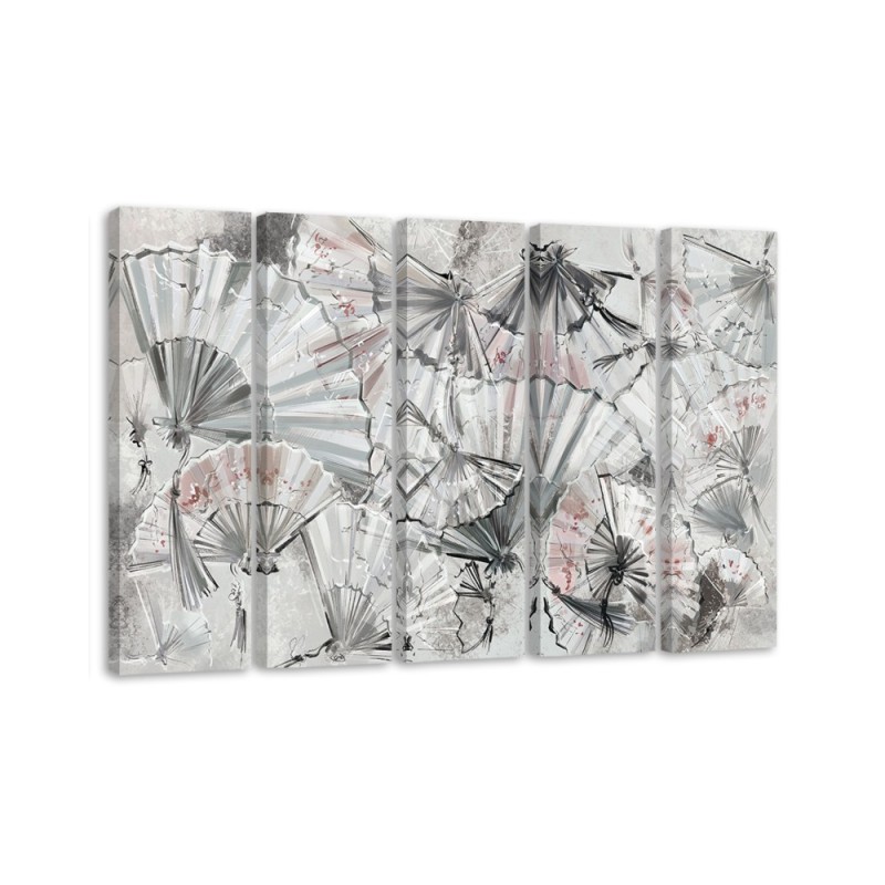 Bedroom canvas painting - Japanese fans | FEEBY
