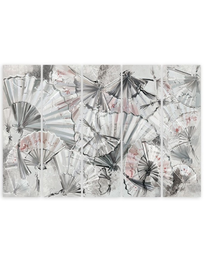 Bedroom canvas painting - Japanese fans | FEEBY