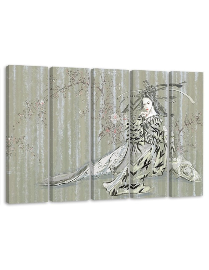 Bedroom canvas painting - Traditional Japanese geisha | FEEBY