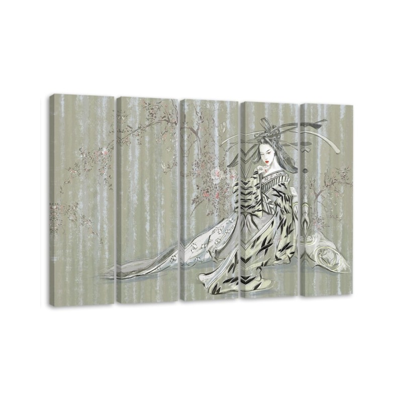 Bedroom canvas painting - Traditional Japanese geisha | FEEBY