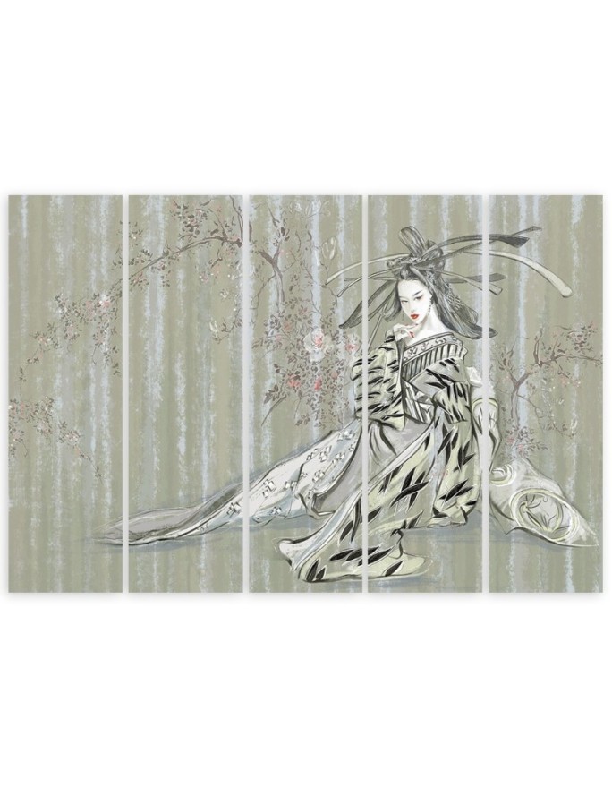 Bedroom canvas painting - Traditional Japanese geisha | FEEBY