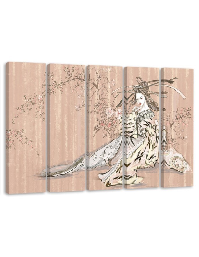 Bedroom canvas painting - Traditional Japanese geisha | FEEBY