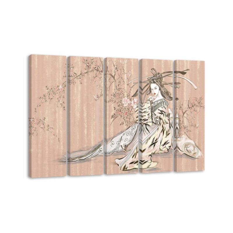 Bedroom canvas painting - Traditional Japanese geisha | FEEBY